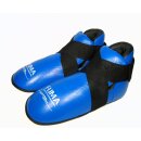 Echtleder Karate Fußschutz blau M